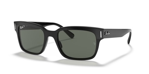 Okulary przeciwsłoneczne Ray-Ban RB2190 Jeffrey XL (55-20) z zielonymi soczewkami i czarnej oprawce