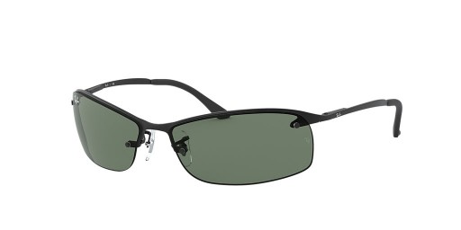 Okulary przeciwsłoneczne Ray-Ban RB3183 M (63-15) z zielonymi soczewkami i czarnej oprawce