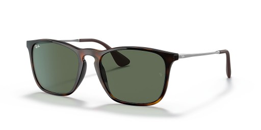 Okulary przeciwsłoneczne Ray-Ban Chris RB4187 M (54-18) z zielonymi soczewkami i черепаховой oprawce