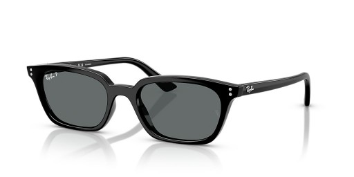 Okulary przeciwsłoneczne Ray-Ban RB4456 Zaya XXS na bazie biologicznej (50-19) z szarymi soczewkami i czarnej oprawce
