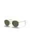 Okulary przeciwsłoneczne Ray-Ban RB3447 Round Metal S (50-21) z zielonymi soczewkami i złotej oprawce