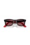 Okulary przeciwsłoneczne Ray-Ban RB2140 Original Wayfarer Disney Mickey & Minnie Mouse z пикселизацией L (50-22) z fioletowymi soczewkami i czarnej oprawce