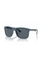 Okulary przeciwsłoneczne Ray-Ban RB4547F Boyfriend Two XXL (60-18) z niebieskimi soczewkami i niebieskiej oprawce