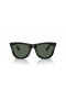 Okulary przeciwsłoneczne Ray-Ban RBR0502S Wayfarer Reverse S (50-22) z zielonymi soczewkami i czarnej oprawce