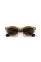 Okulary przeciwsłoneczne Ray-Ban RB2132 New Wayfarer Bicolor M (55-18) z brązowymi soczewkami i beżowej oprawce