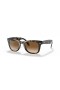 Okulary przeciwsłoneczne Ray-Ban RB4105 Wayfarer Folding Classic XL (54-20) z brązowymi soczewkami i черепаховой oprawce