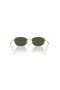 Okulary przeciwsłoneczne Ray-Ban RB3749 XXL (58-18) z zielonymi soczewkami i złotej oprawce