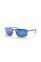Okulary przeciwsłoneczne Ray-Ban RB3671CH Chromance XXL (60-16) z szarymi soczewkami i niebieskiej oprawce