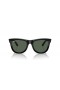 Okulary przeciwsłoneczne Ray-Ban RBR0502SF Wayfarer Reverse M (53-20) z zielonymi soczewkami i czarnej oprawce