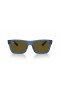 Okulary przeciwsłoneczne Ray-Ban RB4396 Warren Bio-Based M (54-20) z brązowymi soczewkami i niebieskiej oprawce