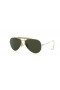 Okulary przeciwsłoneczne Ray-Ban RB3030 Outdoorsman | Aviation Collection XL (58-14) z zielonymi soczewkami i złotej oprawce