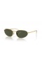 Okulary przeciwsłoneczne Ray-Ban RB3734 L (56-18) z zielonymi soczewkami i złotej oprawce