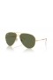 Okulary przeciwsłoneczne Ray-Ban RB3825 Old Aviator XL (58-14) z zielonymi soczewkami i złotej oprawce