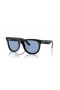 Okulary przeciwsłoneczne Ray-Ban RBR0502SF Wayfarer Reverse M (53-20) z niebieskimi soczewkami i czarnej oprawce