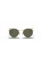 Okulary przeciwsłoneczne Ray-Ban RB3447 Round Metal S (50-21) z zielonymi soczewkami i złotej oprawce