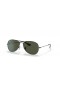 Okulary przeciwsłoneczne Ray-Ban RB3362 Cockpit XL (59-14) z zielonymi soczewkami i srebrnej oprawce
