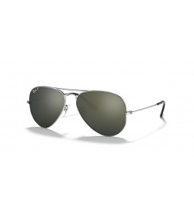 Okulary przeciwsÅ‚oneczne Ray-Ban RB3025 Aviator Mirror XL (58-14) z szarymi soczewkami i srebrnej oprawce