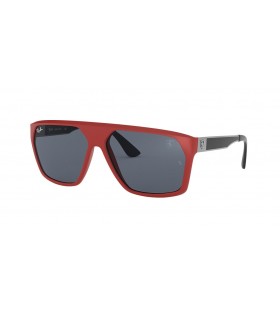 Okulary przeciwsłoneczne Ray-Ban RB4309M Scuderia Ferrari Collection L (60-13) z szarymi soczewkami i czerwonej oprawce