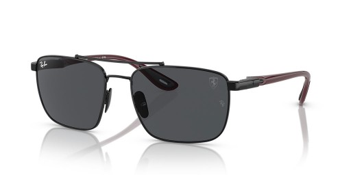 Ray-Ban RB3715M Scuderia Ferrari Collection XXL (58 - 18) cu lentile Gri și Negru cadru ochelari de Soare
