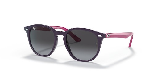 Ray-Ban RB9070S Copii S (46 - 16), cu lentile Gri și Violet cadru ochelari de Soare