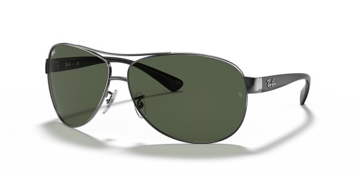 Ray-Ban RB3386 L (63 - 13) cu lentile Verzi și Argint cadru ochelari de Soare