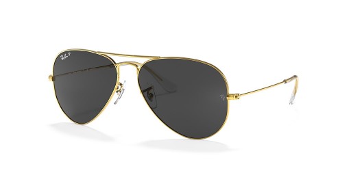 Ray-Ban Aviator rb3025-Clasic XXL (62 - 14) cu lentile Negre și ramă de Aur, ochelari de Soare