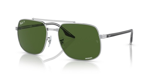 Ray-Ban RB3699 L (59 - 18) cu lentile Verzi și Argint cadru ochelari de Soare