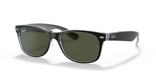Ray-Ban RB2132 New Wayfarer Mix de Culoare, M (55 - 18) cu lentile Verzi și Negre, ochelari de Soare cadru