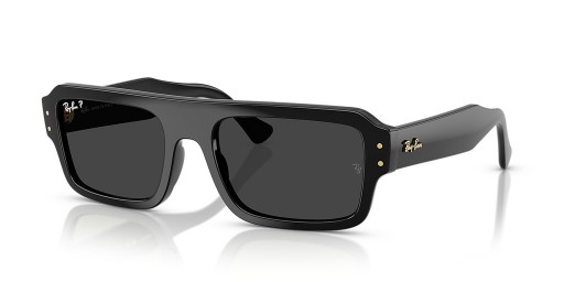 Ray-Ban RB4454 Lukas Bazate pe conceptul Bio XL (56 - 20), cu lentile Negre și Negru cadru ochelari de Soare