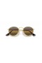 Ray-Ban RB3447 Metal Rotund Chromance S (50 - 21), cu lentile Maro și de Aur cadru ochelari de Soare
