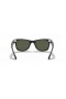 Ray-Ban RB2140F Original Wayfarer Clasic L (52 - 22), cu lentile Verzi și Negre, ochelari de Soare cadru