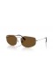 Ray-Ban RB3845 Explorer V XL (57 - 17), cu lentile Maro si rama de Argint ochelari de Soare
