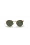 Ray-Ban RB3447 Metal Rotund Legenda de Aur S (50 - 21), cu lentile Verzi și ramă de Aur, ochelari de Soare
