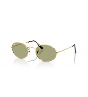 Ray-Ban RB3547 Ovale de Metal Vara CapsulÄƒ M (51 - 21), cu lentile Verzi È™i ramÄƒ de Aur, ochelari de Soare