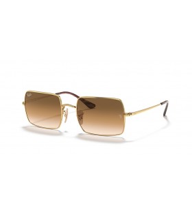 Ray-Ban RB1969 Dreptunghi 1969 L (54 - 19), cu lentile Maro și de Aur cadru ochelari de Soare