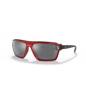 Ray-Ban RB4370M Scuderia Ferrari Collection XL (64 - 14) cu Argint lentile și ochelari de Soare rama Rosie