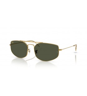 Ray-Ban RB3845 Explorer V XXL (60 - 17) cu lentile Verzi și ramă de Aur, ochelari de Soare