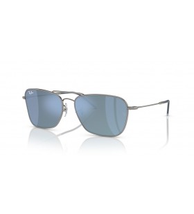 Ray-Ban RBR0102S Caravana InversÄƒ XXL (61 - 15), cu lentile Albastre È™i Argint cadru ochelari de Soare