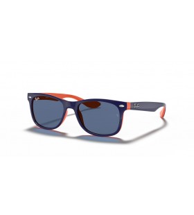 Ray-Ban RB9052S New Wayfarer Copii S (47 - 15), cu lentile Albastre și Albastre cadru ochelari de Soare