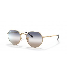 Ray-Ban RB3565 Jack L (53 - 20), cu lentile Transparente și ramă de Aur, ochelari de Soare