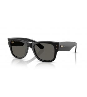 Ray-Ban RB0840S Mega Wayfarer Leșinat de Colectare a M (51 - 21), cu lentile Gri și Negru cadru ochelari de Soare