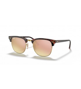Ray-Ban RB3016 Clubmaster Flash Lentile L (51 - 21), cu Cupru lentile È™i broasca ÈšestoasÄƒ, ochelari de Soare cadru