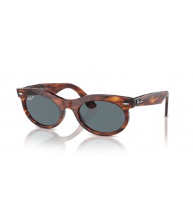 Ray-Ban RB2242 Wayfarer Oval L (53 - 22), cu lentile Albastre È™i Maro cadru ochelari de Soare