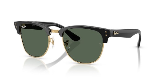 Ray-Ban RBR0504S Clubmaster Reverzné L (54 - 21) s Zelené šošovky a Čierny rám slnečné Okuliare