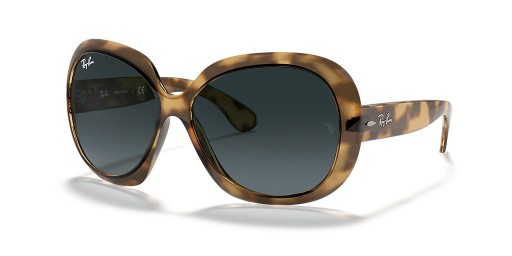 Ray-Ban RB4098 Jackie Ohh II M (60 - 14) s Modrým šošovky a Korytnačka rámom slnečné Okuliare
