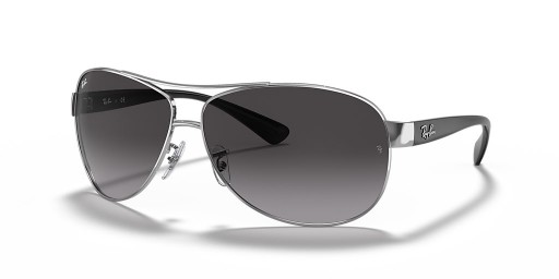 Ray-Ban RB3386 XXL (67 - 13) s Šedé šošovky a Strieborný rám slnečné Okuliare