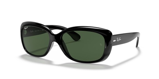 Ray-Ban RB4101 Jackie Ohh M (58 - 17) s Zelené šošovky a Čierny rám slnečné Okuliare