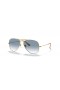 Ray-Ban RB3025 Letec Gradient XXL (62 - 14) s Modrým šošovky a Zlato rámom slnečné Okuliare