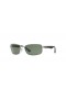 Ray-Ban RB3478 M (60 - 17) s Zelené šošovky a Strieborný rám slnečné Okuliare