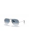 Ray-Ban RB3025 Letec Gradient XXL (62 - 14) s Modrým šošovky a Strieborný rám slnečné Okuliare